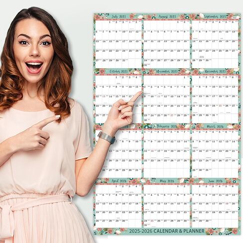 2024-2025 Wall Calendar - Calendar 2024-2025 from July 2024 to December 2025, 11.6''x14.8'',Calendar Planner 2024-2025 in Saudi Arabia