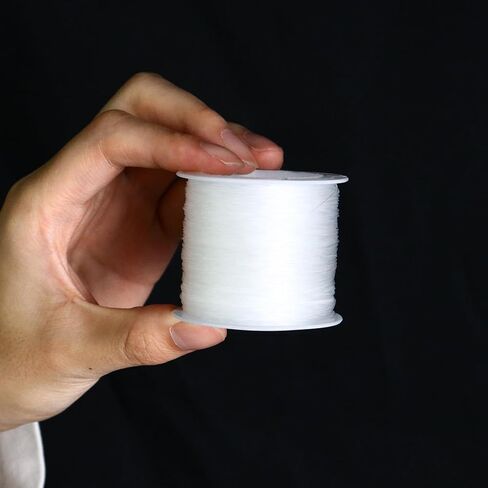Generic 100 Meters 0.5mm Stretch Elastic Transparent Jewelry String Cord for Bracelets, Necklaces, Clay Beads, Pony Beads in Saudi Arabia