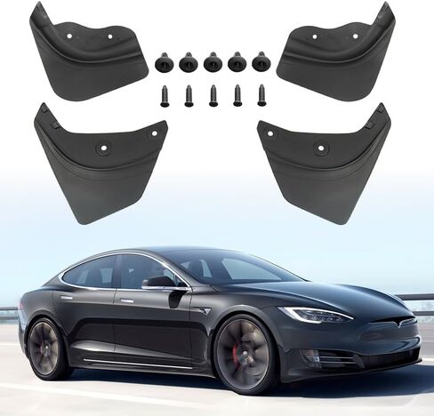 لطراز Tesla Y 2020-2024 واقيات الطين والرذاذ (تصميم خاص) بدون حفر ولا شريط واقيات الطين لجميع الأحوال الجوية واقيات الطين للطراز Y 4 قطع in Kuwait