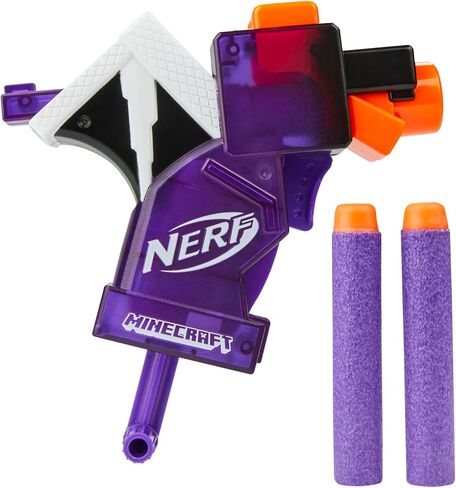 Nerf MicroShots Minecraft Ender Dragon Mini Blaster, Minecraft Dragon Mob Design, Includes 2 Official Elite Darts, Priming Handle in Saudi Arabia