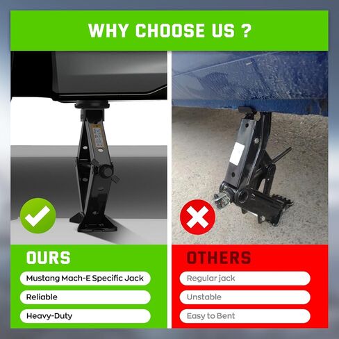 Car Jack kit for Ford Mustang Mach-E 2021-2025, 2.5 Ton Scissor Lift Jack for Mustang Mach-E with Rubber Pad, Portable Tire Changing Kit Suit for Ford Mustang Mach-E Series in Saudi Arabia