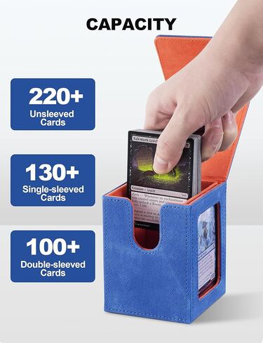 صندوق MTG Deck Box مع شاشة القائد، حافظة Deck Case تحمل أكثر من 100 بطاقة مزدوجة الأكمام، صندوق تخزين بطاقات التداول يناسب TCG/PTCG/البطاقة الرياضية (أخضر ورمادي) in Saudi Arabia