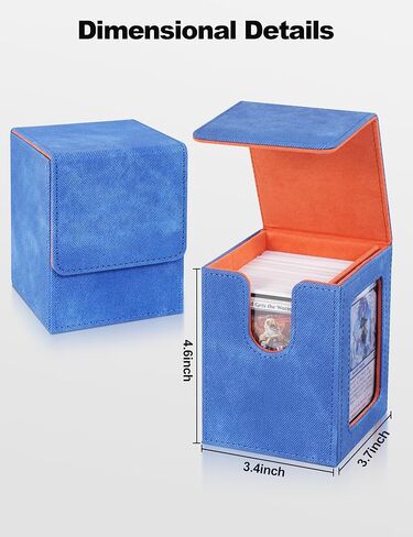 صندوق MTG Deck Box مع شاشة القائد، حافظة Deck Case تحمل أكثر من 100 بطاقة مزدوجة الأكمام، صندوق تخزين بطاقات التداول يناسب TCG/PTCG/البطاقة الرياضية (أخضر ورمادي) in Saudi Arabia