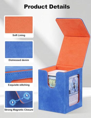 صندوق MTG Deck Box مع شاشة القائد، حافظة Deck Case تحمل أكثر من 100 بطاقة مزدوجة الأكمام، صندوق تخزين بطاقات التداول يناسب TCG/PTCG/البطاقة الرياضية (أخضر ورمادي) in Saudi Arabia