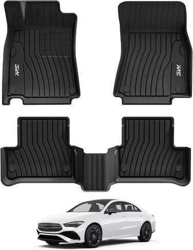 3W Floor Mats for Mercedes Benz CLA 250(2020-2026) / GLA 250(2021-2026), TPE All Weather Custom Fit Floor Liner for Benz CLA GLA, TPE All-Weather Custom Fit Car Liners in Saudi Arabia
