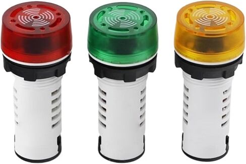 AD16-22mm LED Indicator with Flashing Buzzer, 380V/220V/110V AC/DC Indicator (Buzzer AC/DC 6V) in Saudi Arabia