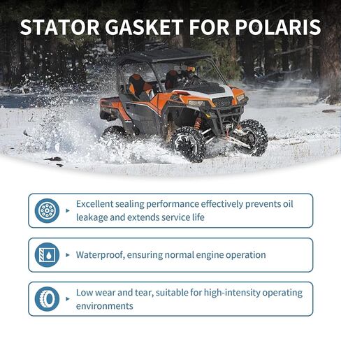 حشية غطاء الجزء الثابت لـ Polaris Ranger 900/1000، RZR/RZR PRO، General، ACE تحل محل موديلات OEM 5814160 5813758 - حشية غطاء جانبية من ألياف الكوارتز المقاومة للحرارة العالية in Kuwait