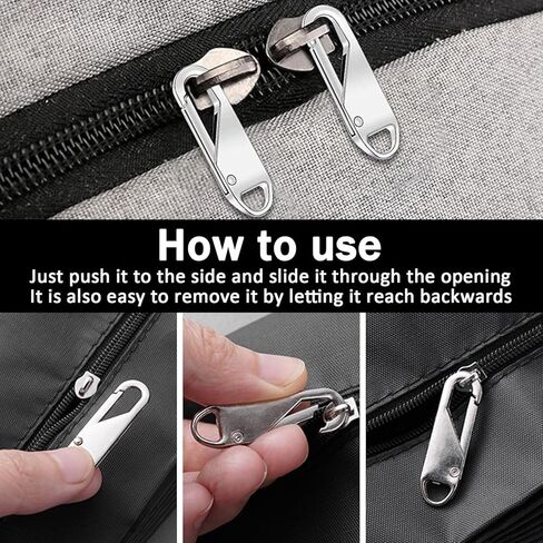 10 PCS Zipper Repair Kit Pull RepPerlinment for Luggage and Backpack Slider Head for Suitcase (White) in Saudi Arabia