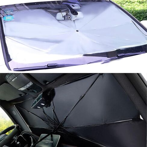 Universal Fit Car Windshield Sun Shade! 50x25 Inch Foldable Protector, Front Window Cover to Block Heat & UV Rays 1-Pc in Saudi Arabia
