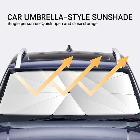 Universal Fit Car Windshield Sun Shade! 50x25 Inch Foldable Protector, Front Window Cover to Block Heat & UV Rays 1-Pc in Saudi Arabia