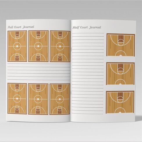 Basketball Coaching Notebook 8.5 X 11 – 130 Pages | Basketball Play Diagram Templates, Basketball Daily Journal, Basketball Practice Planner, Full & Half Court Layouts, Calendar | Coach Gift for Men, Women & College, High School or Youth Teams in Saudi Arabia