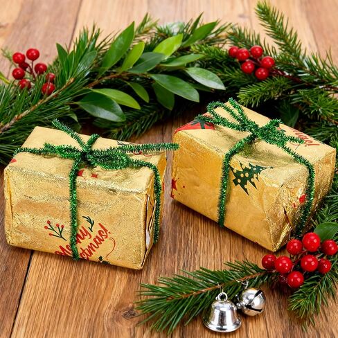 Adnee 2 لفة 10 ياردة الأزهار احباط وعاء النبات يغطي، ماتي الملمس عيد الميلاد وعاء النبات احباط، الذهبي وعاء الزهور ورق التغليف لعيد الميلاد المنزل زهرة وعاء ديكور DIY in Kuwait