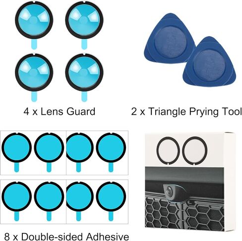 4PCS Lens Guard Compatible with Tesla Model Y Juniper/Model S/Model 3 2025 2026,PC Protective Cover for Front Bumper Camera,For Model Y Juniper/S/3 accessories in Saudi Arabia
