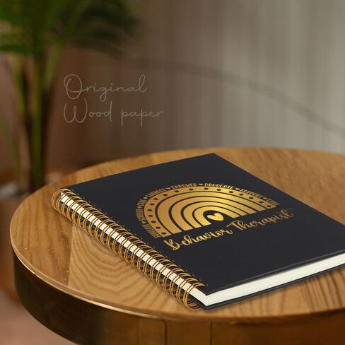 Thank You Gifts for Behavior Therapist ABA Therapist Counselor Mentor, Inspirational Behavior Therapist Gifts, Office Meeting Notebook for Work, Educator Staff Gold Spiral Notebooks-LTJ05 in Saudi Arabia
