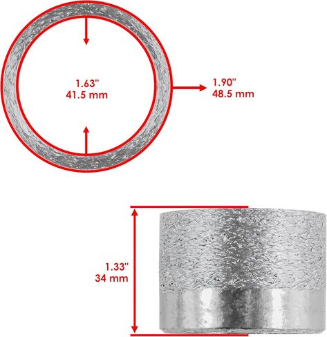 Caltric Muffler Gasket Compatible with Yamaha YZ450F 2004 2005 2006 / 3VD-14613-01-00 in Saudi Arabia