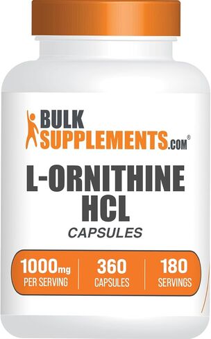 BULKSUPPLEMENTS.COM L-Ornithine HCl Capsules - L-Ornithine Hydrochloride - Ornithine Capsules - Amino Acids Supplement - L Ornithine 1000mg - 2 Capsules per Serving, 90-Day Supply (180 Capsules) in Saudi Arabia