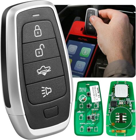 2026 Autel MaxiIM IKEYAT004AL Programmable Blank Key, 360° 130FT Remote, 4 Buttons Universal Fob Replacement for 700+ Vehicle, Air Suspension, Work with Autel KM100, IM508S, IM608 PRO II in Saudi Arabia