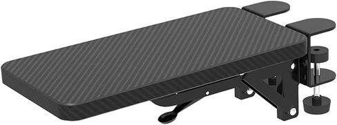Computer Arm Rest Armrest Rack Ergonomic Strong Wood Extension Board Elbow Support for Home Office Chair Desk, Dark Brown in Saudi Arabia