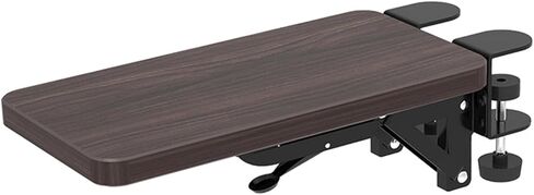 Computer Arm Rest Armrest Rack Ergonomic Strong Wood Extension Board Elbow Support for Home Office Chair Desk, Dark Brown in Saudi Arabia