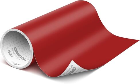 ORACAL 631 Matte Dark Red Vinyl Durable Roll Easy to Weed Permanent Adhesive Craft Vinyl for Plotting Machines, Decals & DIY Projects 12" x 10ft in Kuwait