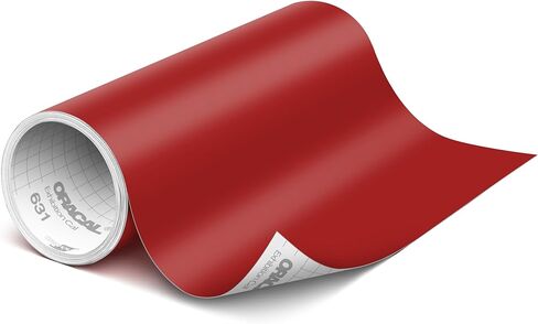 ORACAL 631 Matte Dark Red Vinyl Durable Roll Easy to Weed Permanent Adhesive Craft Vinyl for Plotting Machines, Decals & DIY Projects 12" x 10ft in Kuwait