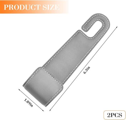 2PCS Car Seat Headrest Hook, Microfiber Leather Vehicle Back Seat Storage Hanger Holder, Automotive Purse Bag Hanging Organizer Accessories, Universal for SUV, Sedan, Truck (Beige) in Saudi Arabia