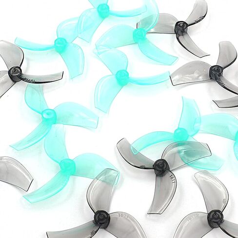 16pcs Gemfan 1611 40mm 3-Blade Propellers with 1.5mm Shaft Hole PC Propeller for 1102, 0802SE Brushless Motors, for 2S FPV Racing Freestyle Drone(Gray+Blue) in Saudi Arabia