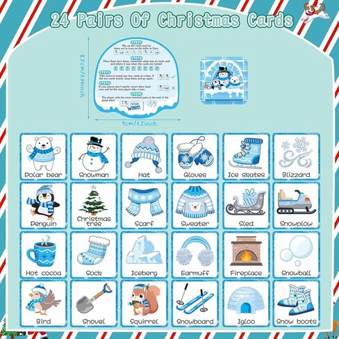 Containlol 48 Pcs Summer Christmas Games Hawaiian Christmas Matching Games Cards Summer Beach Memory Cards for Adult Family Gathering Favors Holiday Tropical Xmas Party Supplies in Saudi Arabia