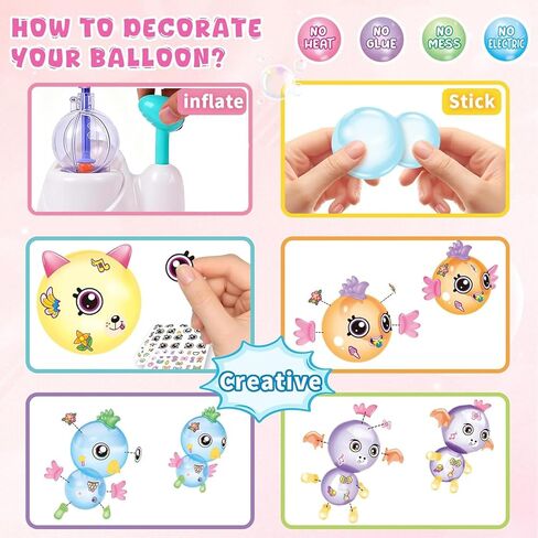 مجموعة بالونات الحيوانات مع مضخة، لعبة نفخ البالونات المضحكة، بالون لاصق مع مضخة، صانع بالونات إسفنجية، كرات سحرية لزجة لصنع مجموعة حرفية للفتيات والأولاد in Kuwait