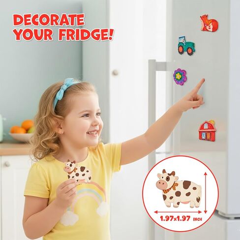 JoyCat DIY Wooden Magnets Kit, 13 Pcs Christmas Art Supplies, Painting Kit, Arts and Crafts for Kids Ages 4-8 8-12, Party Favors, Christmas Crafts, Birthday Gifts, Toys for Boys Girls in Saudi Arabia
