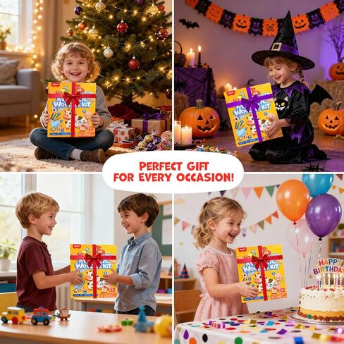 JoyCat DIY Wooden Magnets Kit, 13 Pcs Christmas Art Supplies, Painting Kit, Arts and Crafts for Kids Ages 4-8 8-12, Party Favors, Christmas Crafts, Birthday Gifts, Toys for Boys Girls in Saudi Arabia