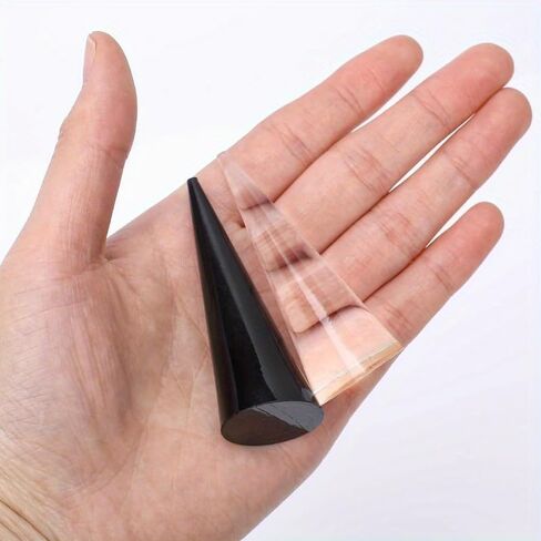 6pcs Clear Acrylic Cone Ring Holders, Rectangular Desktop Jewelry Display Stands, No Power Needed Ring Organizer for Women and Girls, Jewelry Towers in Saudi Arabia