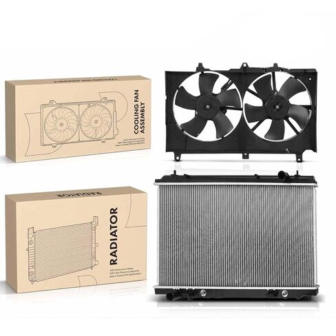 Replacement Parts for New Radiator&Cooling Fan Assembly Kit for Nissan 350Z 2007 Engine Desg. VQ35DE Mod-AP88P-44382 in Saudi Arabia