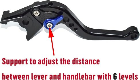 Short Brake Lever Clutch Lever Compatible with Triumph Tiger 1050/ Sport 2007-2016, Tiger 800/ XC 2011-2014, CNC Aluminum Alloy Made (Blue) in Saudi Arabia
