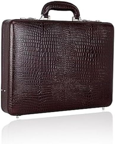 DA LV Full Grain Leather Briefcase for Men - Business Laptop Bag - Imported Handmade Leather Bag - Attache -Men Gifts in Saudi Arabia