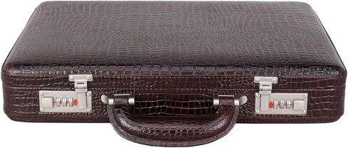 DA LV Full Grain Leather Briefcase for Men - Business Laptop Bag - Imported Handmade Leather Bag - Attache -Men Gifts in Saudi Arabia
