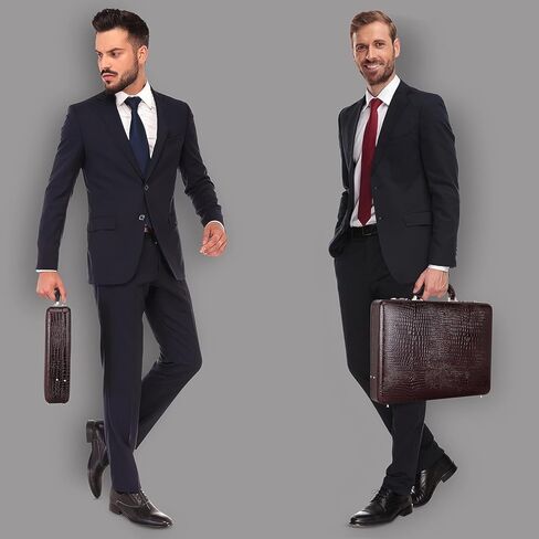 DA LV Full Grain Leather Briefcase for Men - Business Laptop Bag - Imported Handmade Leather Bag - Attache -Men Gifts in Saudi Arabia
