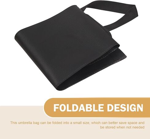 Car Umbrella Holder, Seat Back Organizer, Foldable Umbrella Storage Bag, Hanging Storage Holder Bucket, Universal for Most Car (Black) in Saudi Arabia