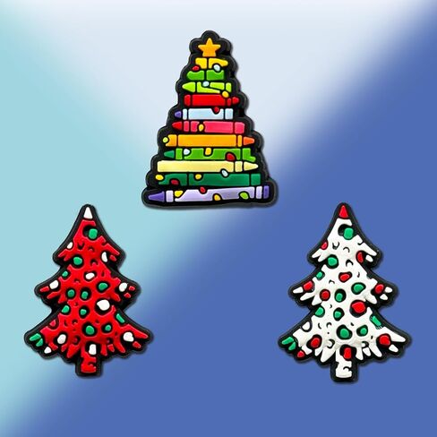 Cartoon Christmas Tree Focal Silicone Beads, Cute Beads for DIY Crafts Jewelry Necklaces Bracelets Keychain Pen Making (Red) in Saudi Arabia