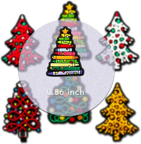 Cartoon Christmas Tree Focal Silicone Beads, Cute Beads for DIY Crafts Jewelry Necklaces Bracelets Keychain Pen Making (Red) in Saudi Arabia