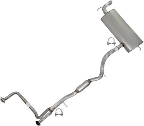 Exhaust Y-Pipe Resonator Muffler System Kit Compatible for 2012-2015 Jeep Wrangler 3.6L | Stainless Steel | Northeastern Exhaust | Includes Clamps | Automotive Replacement Part | Direct Fit in Saudi Arabia