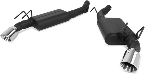 Auto Dynasty 4 Inches Dual Round Muffler Tip Catback Exhaust System Double Walled Tip Axle Back Muffler Compatible with 2010-2013 Chevy Camaro 6.2L, Stainless Steel in Saudi Arabia