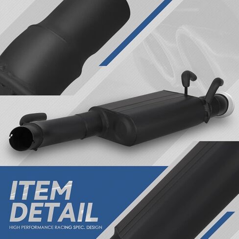 Auto Dynasty 4 Inches Dual Round Muffler Tip Catback Exhaust System Double Walled Tip Axle Back Muffler Compatible with 2010-2013 Chevy Camaro 6.2L, Stainless Steel in Saudi Arabia