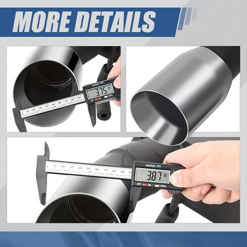 Auto Dynasty 4 Inches Dual Round Muffler Tip Catback Exhaust System Double Walled Tip Axle Back Muffler Compatible with 2010-2013 Chevy Camaro 6.2L, Stainless Steel in Saudi Arabia