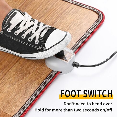 Livtribe AC 110V Heated Floor Mat for Foot, Gray Carbon Crystal Heating Pad, Electric Heated Foot Warmers for Office, Home in Kuwait