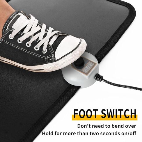 AC 110V Heated Floor Mat for Foot, Beige Carbon Crystal Heating Pad, Electric Heated Foot Warmers for Office, Home in Kuwait