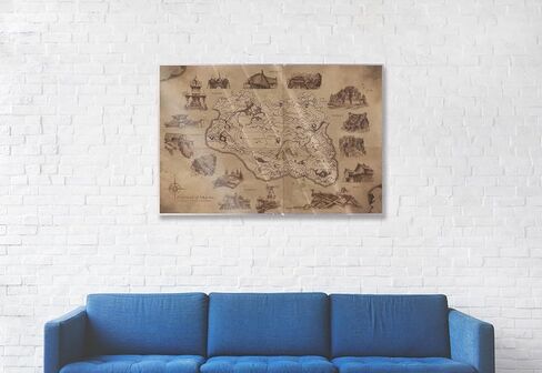 Skyrim - Gaming Poster (Illustrated Map - Province Of Skyrim) (Size: 36" x 24") in Saudi Arabia