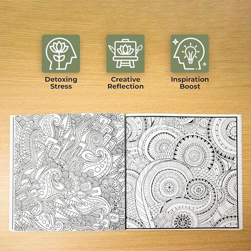 Art of Life Adult Coloring Book, 38 Pages with 12 Colored Pencils Set. For Relaxation and Stress Relief. Adult Coloring Books for Adults Relaxation. Stress Relief Gifts. in Saudi Arabia