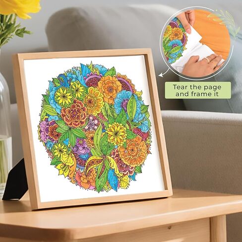 Art of Life Adult Coloring Book, 38 Pages with 12 Colored Pencils Set. For Relaxation and Stress Relief. Adult Coloring Books for Adults Relaxation. Stress Relief Gifts. in Saudi Arabia