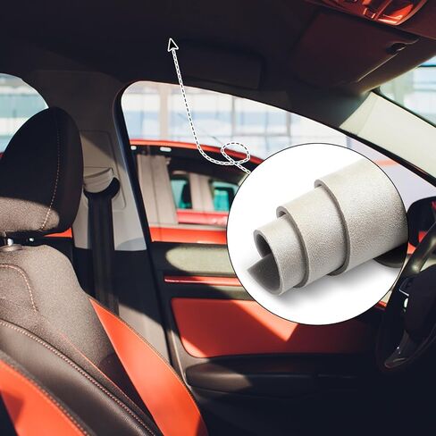 Pangda Suede Headliner Fabric 98 x 60'' with 1/9" Foam Backing Car Roof Headliner Fabric Suede Material Rubber Seam Roller Utility Knife for DIY Automotive Rv Boat Ceiling Interior Repair (Black) in Saudi Arabia